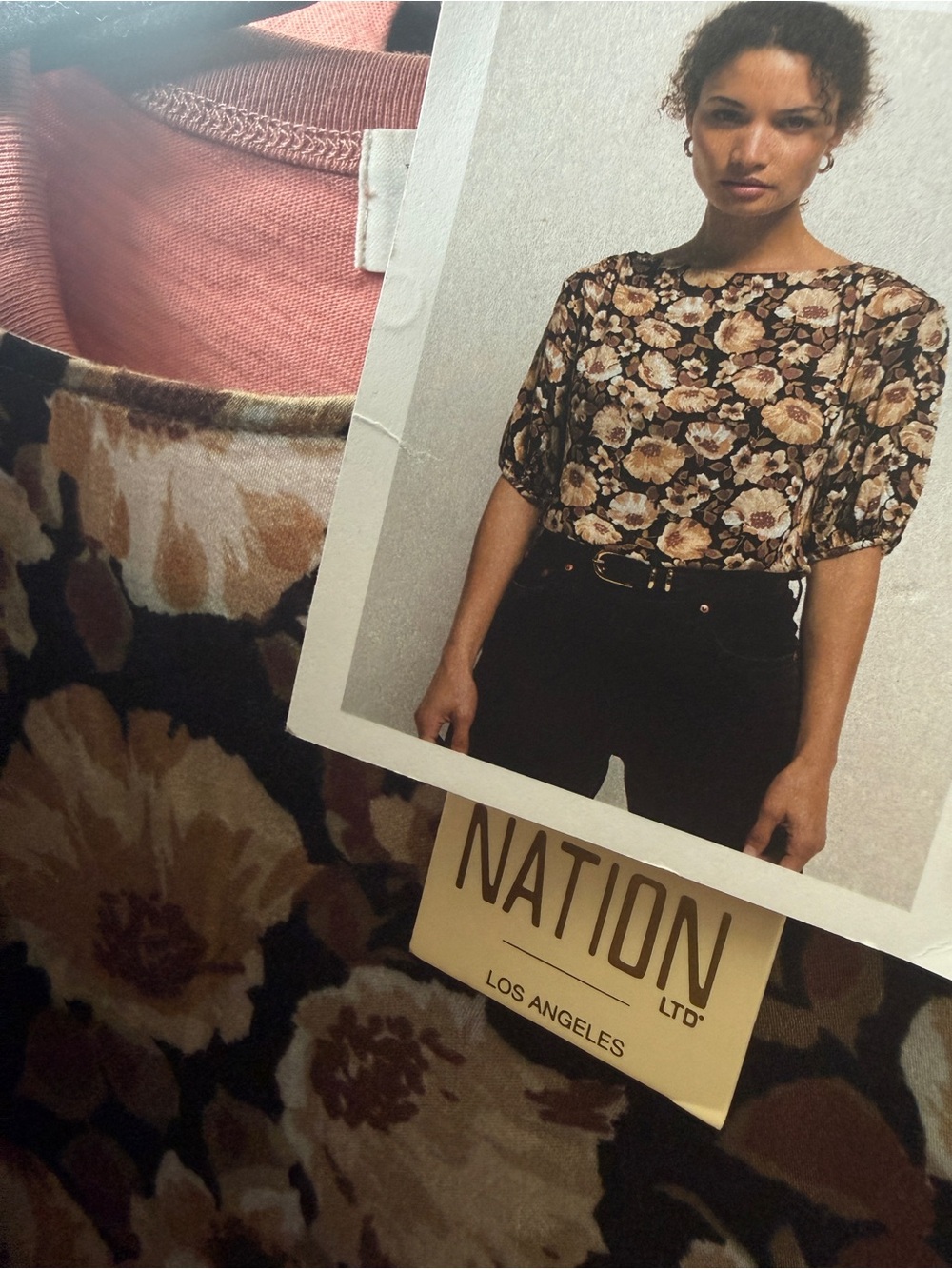 Nation Ltd - LOUISA DRAPE TOP NIGHT FLORAL
